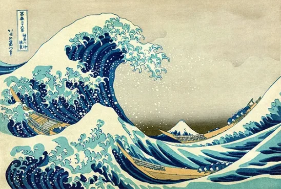 پوستر دیواری نقاشی موج عظیم اثر هوکوسای